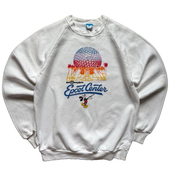 Vintage 80s Disney World Epcot Center Pullover Sweatshirt Size L Made in USA - Picture 1 of 8